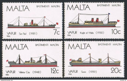 Malta 686-689, MNH. Mi 758-761. Ships 1986. San Paul, Knight Of Malta, Valetta, - Malte