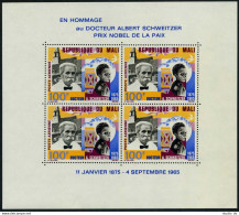 Mali C32a, MNH. Michel 116 Bl.4. Doctor A.Schweitzer, Sick Child. Bird. 1965. - Mali (1959-...)