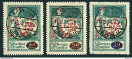 Latvia 83-85,CTO.Michel 55-57. Allegory Of One Year Of Independence,value 1920. - Letonia