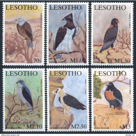 Lesotho 1294-1299, MNH. Birds Of Prey 2001. Black Kite, Eagle, Bateleur, Goshawk - Lesotho (1966-...)