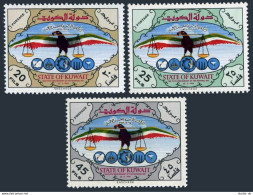 Kuwait 312-314, MNH. Michel 306-308. National Day 1966. Eagle, Banner, Scales. - Koeweit