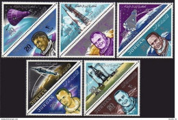 Jordan 435aj Pairs, MNH. Mi 427A-436A. 1964. Carpenter, Glenn, Shepard, Grissom, - Jordanien