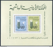 Jordan 399a,399a Imperf, Hinged. Michel Bl.4A-4B. FAO Freedom From Hunger,1963. - Jordania