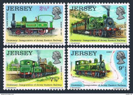 Jersey 85-88,MNH.Michel 85-88. Eastern Railroad,centenary,1973.Locomotives,Map. - Jersey