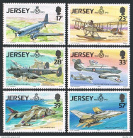 Jersey 634-639, 639a, MNH. Mi 615-620, Bl.7. Royal Air Force, 75th Ann. 1993. - Jersey