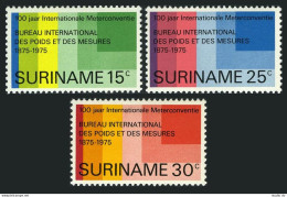 Surinam 421-423, MNH. Michel 695-697. International Meter Convention, 100, 1975. - Surinam