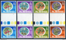 St Helena 344-347 Gutter,MNH.Michel 333-336. Flowers 1981.Redwood,Black Cabbage, - Sint-Helena