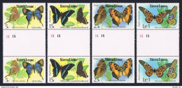 Sierra Leone 447-450 Gutter,MNH.Mi 574-577. Butterflies,1979.Fig Tree Blue, - Sierra Leone (1961-...)
