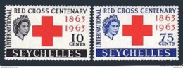 Seychelles 214-215, MNH. Michel 213-214. Red Cross Centenary, 1963. - Seychellen (1976-...)