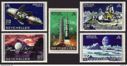 Seychelles 252-256, MNH. Michel 254-258. Apollo XI Space Flight 1969. - Seychelles (1976-...)