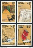 Senegal 837-840, MNH. Mi 1031-1034. National Archives, 75th Ann. 1988.Documents, - Sénégal (1960-...)