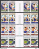 Samoa 721-724 Gutter Strip, MNH. Mi 645-648. Olympics Seoul-1988. Running,Boxing - Samoa (Staat)