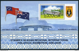 Samoa 679 Sheet, MNH. Michel 595-598. STAMPEX-1986 Asian Regional PhilEXPO. - Samoa (Staat)