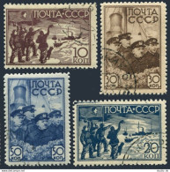 Russia 643-646,CTO. Rescue Of Papanin North Pole Expedition,1938.Ice-breakers, - Gebruikt