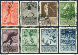 Russia 698-705,CTO.Michel 657-664. Sport In USSR,1938.Diving,Discus,Tennis,Skier - Usati