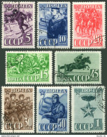 Russia 824-831,831A,CTO.Michel 793-800,876. Army & Navy Of The USSR,23,1941. - Oblitérés