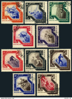 Russia 559-568, CTO. Mi 513-522. Spartacist Games, Moscow-1935. Running,Diving, - Gebruikt