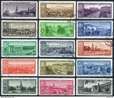 Russia 2120-2134,CTO.Michel 2146-2154,2174-2179. Capitals,Soviet Republics,1958. - Used Stamps