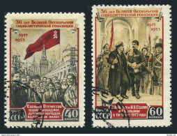 Russia 1676-1677, CTO. Michel 1679-1680. October Revolution, 36th Ann. 1953. - Gebruikt