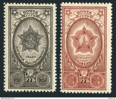 Russia 1341A-1342,MNH.Michel 949b-950b. Orders 1948.Bogdan Chmielnicki,Victory. - Unused Stamps