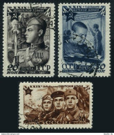 Russia 1101-1103,CTO.Michel 1111A-1113A. Soviet Army,29th Ann.1947. - Gebraucht