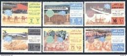 Qatar 384-389,MNH.Michel 591-596. UPU-100,1974.Camels,Track,Ship,Locomotive,Jet. - Qatar