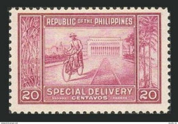Philippines E11,MNH.Michel 479. Manila Post Office And Messenger, 1947. Palms. - Filippine
