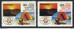 Philippines 1484-1485,MNH.Michel 1373-1374. Tourism Conference.Catamaran.1980. - Filippine