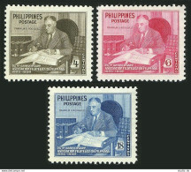 Philippines 542-544, C70, MNH. Michel 508-510, Bl.3. Franklin D.Roosevelt, 1950. - Philippines