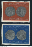 Peru C166-C167, MNH. Michel 597-598. Numismatic Exposition, Lima 1959. - Perù