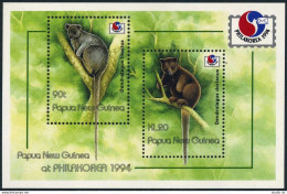 Papua New Guinea 845 Sheet,MNH.Michel Bl.6.  PHILAKOREA-1994,Tree Kangaroos. - Guinée (1958-...)