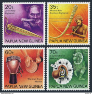 Papua New Guinea 746-749,MNH.Mi 627-630. Musical Instruments,1990.Jew's Harp,Bow - Papúa Nueva Guinea