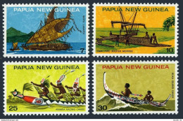 Papua New Guinea 406-409, MNH. Michel 279-282. Traditional Canoes, 1975. - Guinée (1958-...)