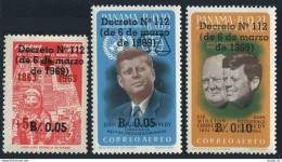 Panama C367-C367b, MNH. Mi 1144-1146. Decreto 112.Kennedy,Churchill,John Glenn. - Panamá