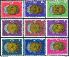 Panama 487-487H, MNH. Michel 1077-1085. Olympics Grenoble-1968. Medals-Winners. - Panama