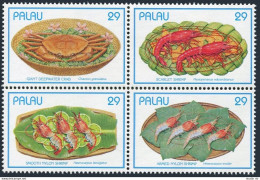 Palau 314 Ad Block, MNH. Michel 610-613. Seafood 1993. Giant Crab, Shrimps. - Palau