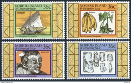 Norfolk 397-400, MNH. Mi 397-400. Maori Chief, Bananas, Taro,Stone Tools, Canoe. - Norfolk Eiland