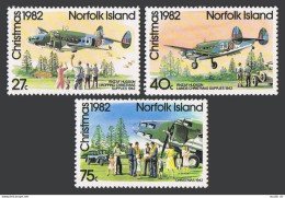 Norfolk 299-301, MNH. Michel 295-297. Aircraft Landing. Christmas 1982. - Norfolk Island