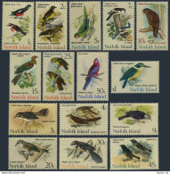 Norfolk 126-140,MNH. Birds From Book Of Gregory Mathews,1970-1971.Robins,Parrots - Ile Norfolk