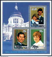 Niue 342a Sheet, MNH. Mi Bl.48. Royal Wedding 1981. Prince Charles, Lady Diana. - Niue