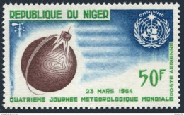 Niger C41,MNH.Michel 70. World Meteorological Day 1964, Satellite. - Níger (1960-...)