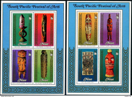 Niue 265ad-268ad, 268e-268h Sheets, MNH. South Pacific Festival Of Arts, 1980. - Niue