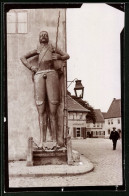 Fotografie Brück & Sohn Meissen, Ansicht Belgern, Roland Am Rathaus (Spiegelverkehrt)  - Lieux