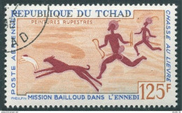 Chad C39, CTO. Michel 193. Rock Painting 1967, Rabbit Hunt. - Tchad (1960-...)