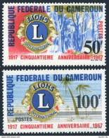 Cameroun 455-456, MNH. Michel 497-498. Lions International-50,1967.Forest,Palms. - Kameroen (1960-...)