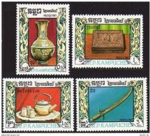 Cambodia 785-788, MNH. Michel 863-866. Silverware 1987. - Cambodia