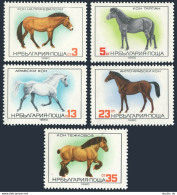 Bulgaria 2740-2744,MNH.Mi 2952-2956. Breds 1980.Arabian, English-Arabian Horses, - Ungebraucht