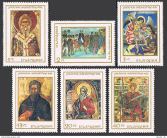 Bulgaria 1721-1726, 1727, MNH. Mi 1850-1856. Rila Monastery-1000, 1968. Murals. - Unused Stamps