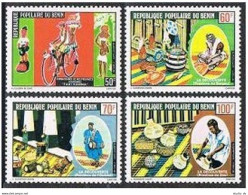 Benin 407-410, MNH. Michel 151-154. Musical Instruments, 1978. Drummer,Tom-Toms, - Benin - Dahomey (1960-...)