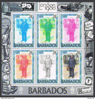 Barbados 532-533 Af Sheets, MNH. Michel 502-513 Klb. LONDON-1980, Early Mailmen. - Barbados (1966-...)